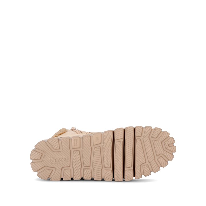 Stivaletto con plateau crema #4