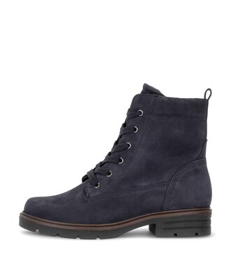 Schnürstiefelette blau