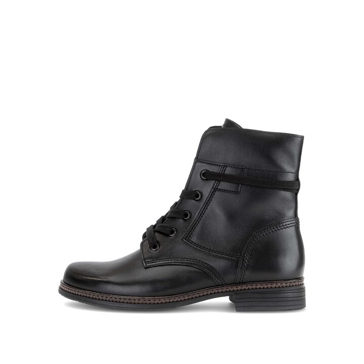 Schnürstiefelette schwarz #0