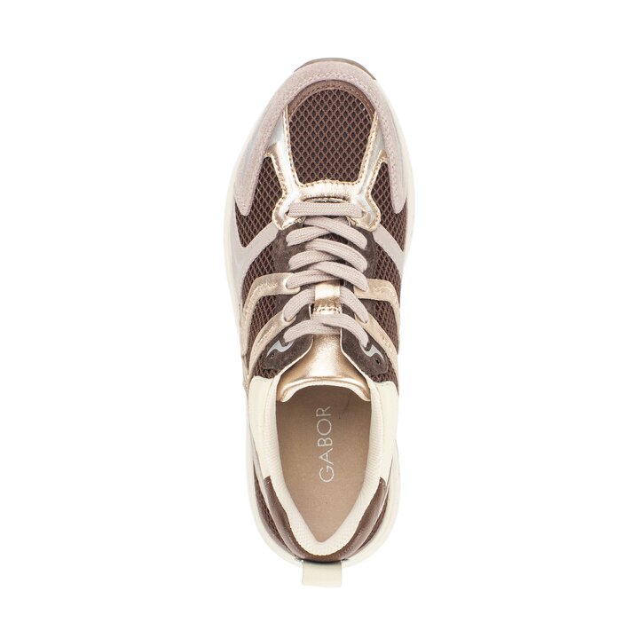Lage sneaker bruin #5