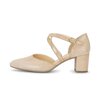 Décolleté con cinturino beige