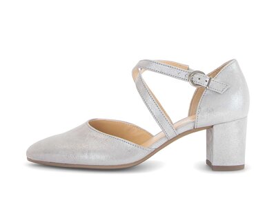Spangenpumps grau