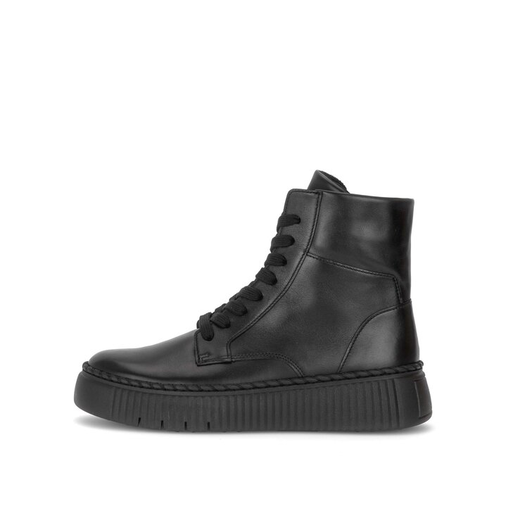 Schnürstiefelette schwarz #0