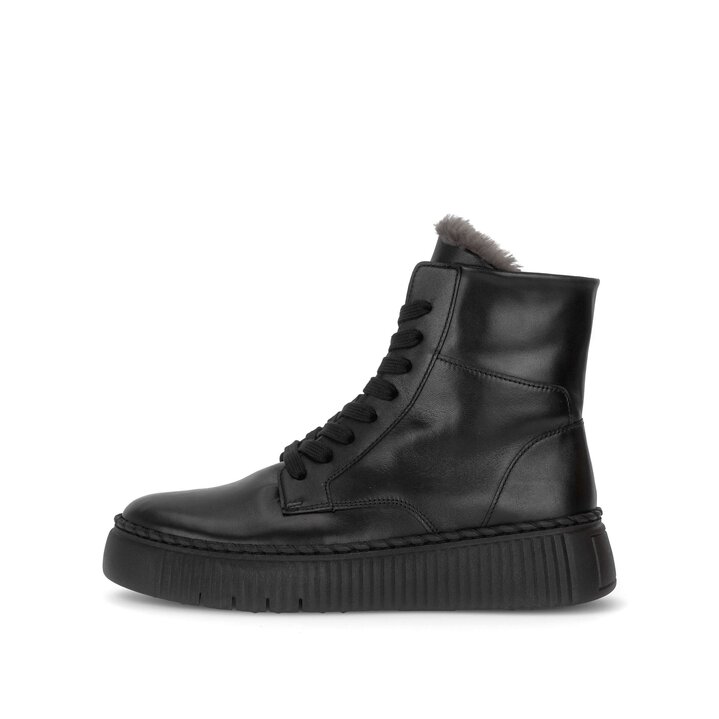 Schnürstiefelette schwarz #0