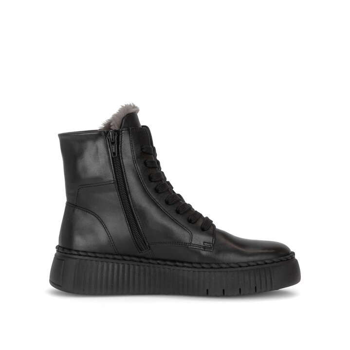 Schnürstiefelette schwarz #1