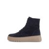 Schnürstiefelette blau