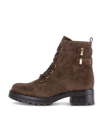 Schnürstiefelette braun