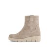Enkellaarsjes op plateau beige