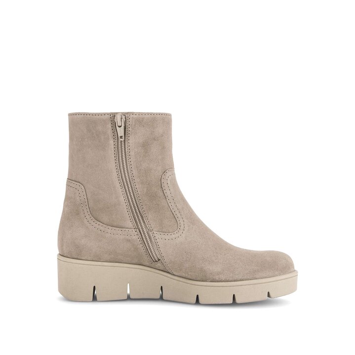 Enkellaarsjes op plateau beige #1