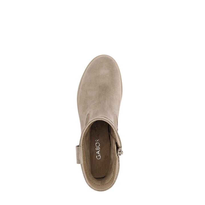 Enkellaarsjes op plateau beige #5