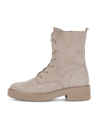 Schnürstiefelette beige