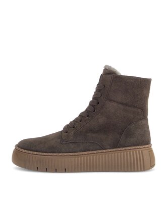 Schnürstiefelette braun