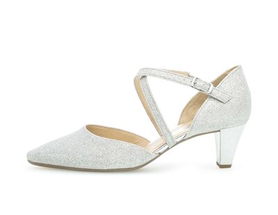 Décolleté con cinturino argento