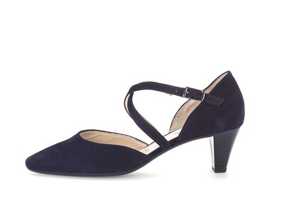 Décolleté con cinturino blu