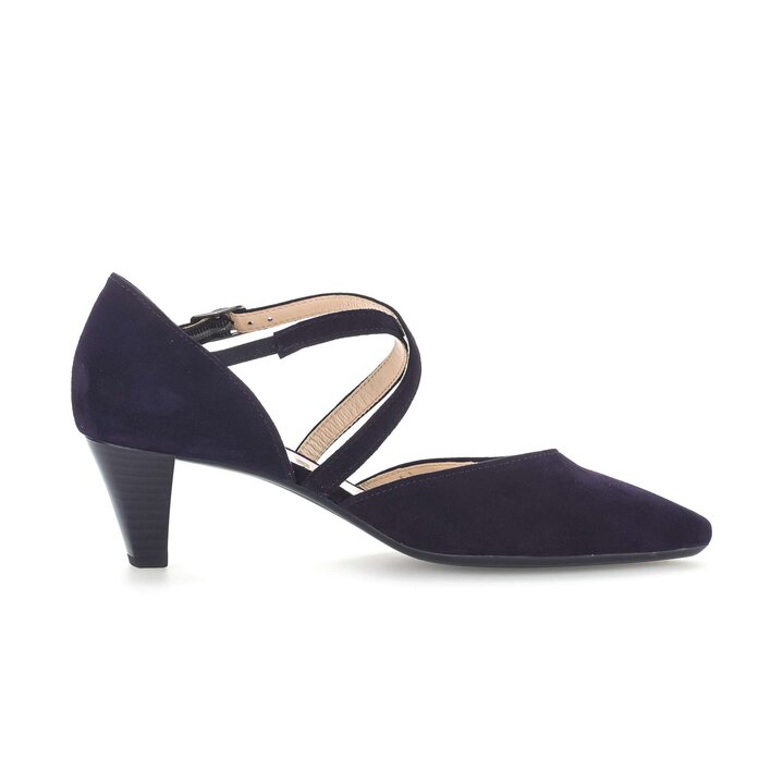 Pumps med ankelrem blå #1