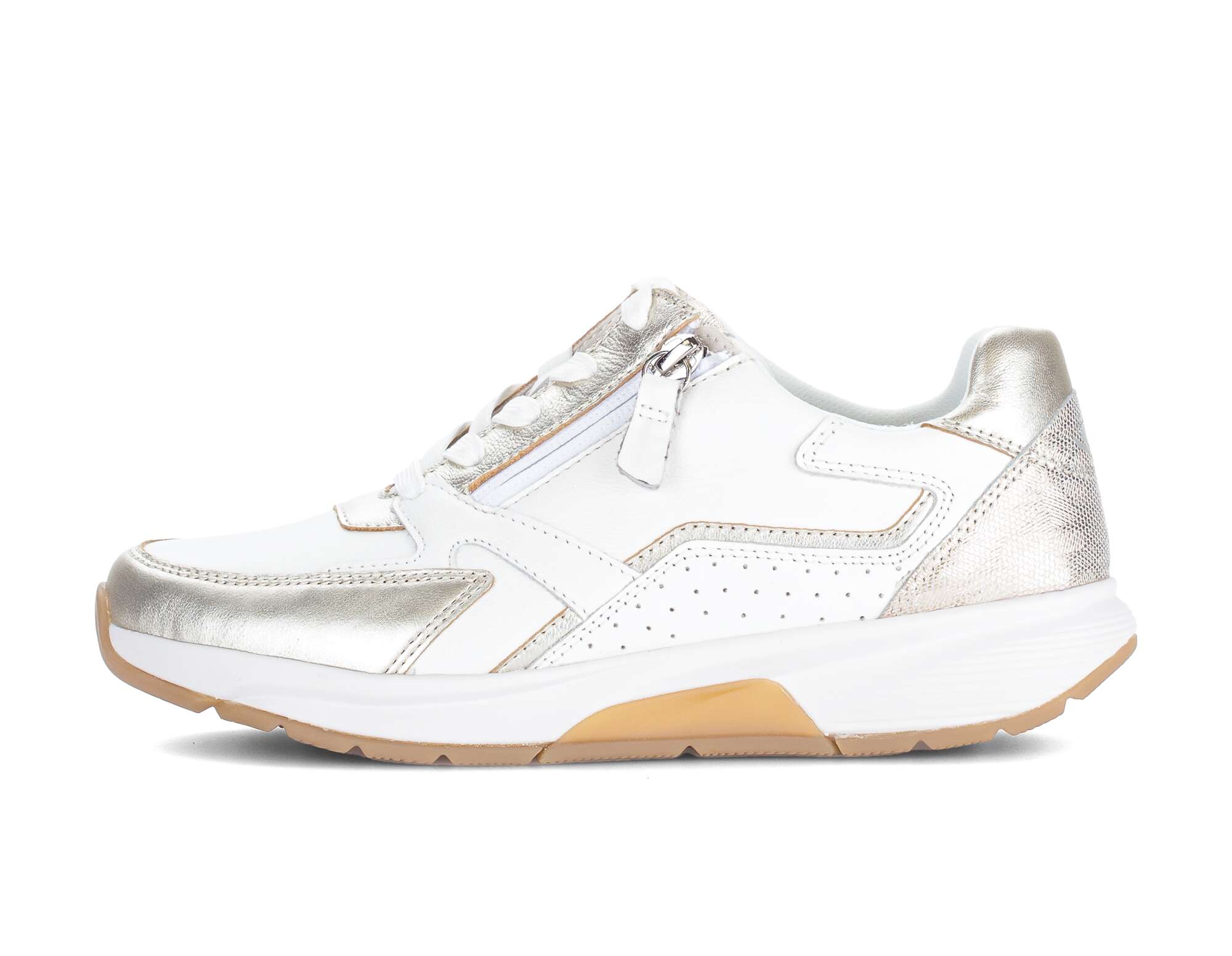 Lage sneaker - 86.878.63 - Materiaalcombi leer wit | Gabor