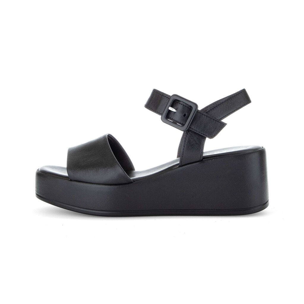 Pius Gabor Plateau Sandale schwarz