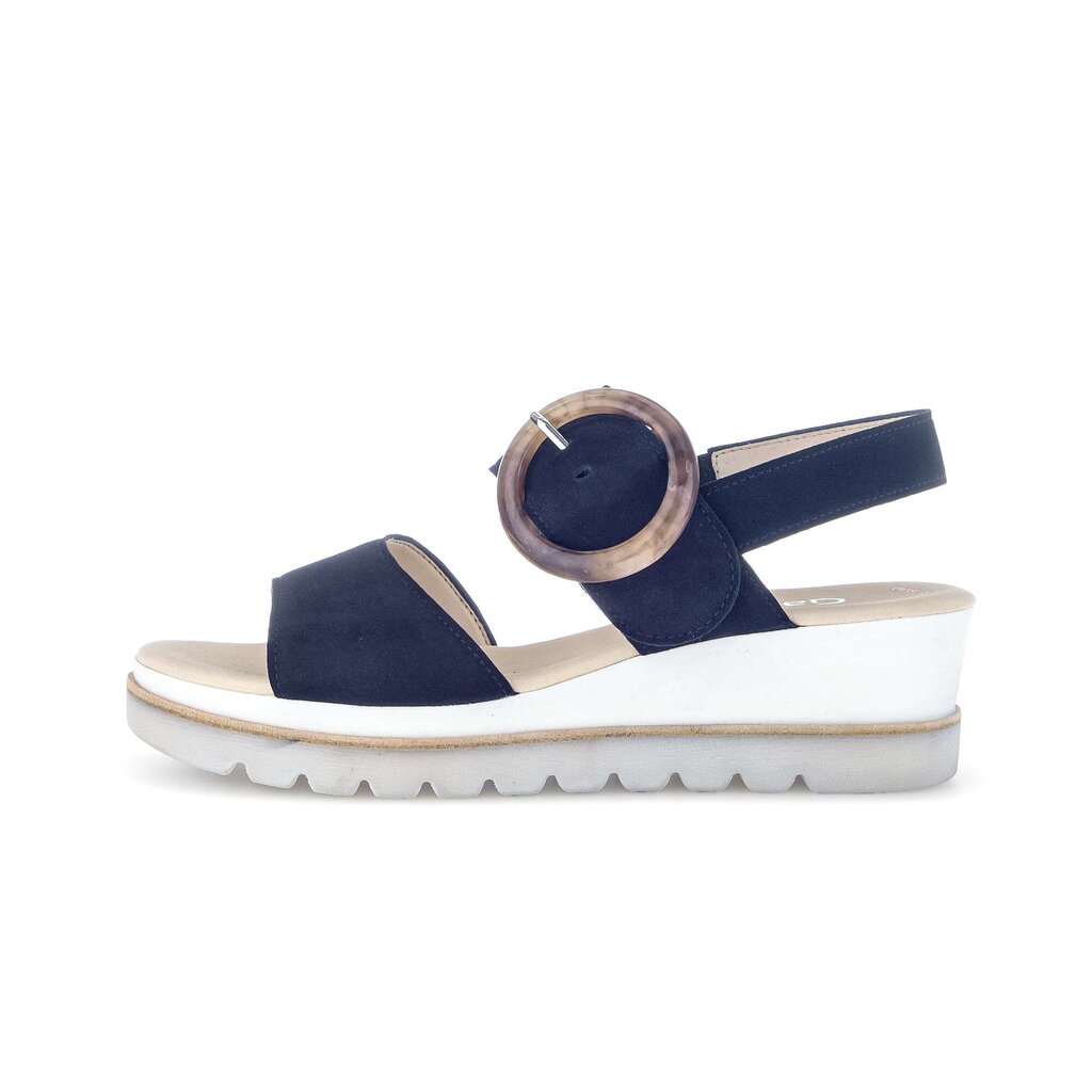 Pius Gabor Keilsandalette blau