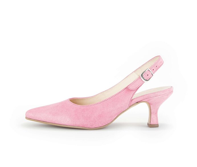Escarpin a talon ouvert 41.510.13 Daim rose Gabor