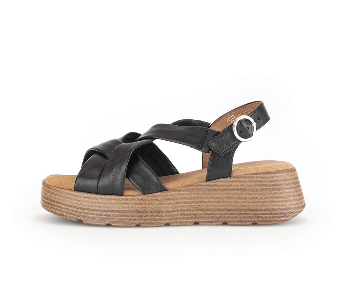 Platform sandal black #0