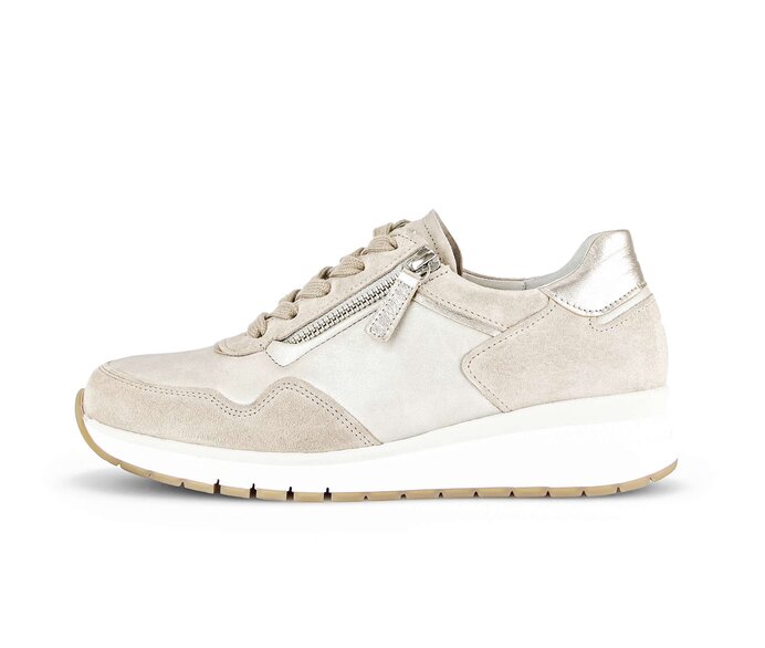 Lage sneaker 46.308.63 Combi leer Imitatieleer beige