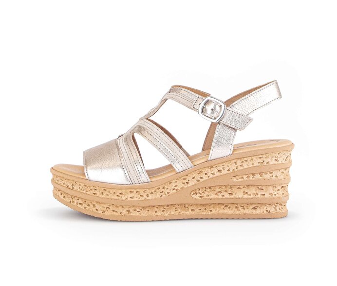 Keilsandalette gold #0