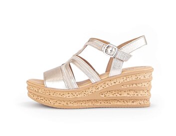 Keilsandalette gold