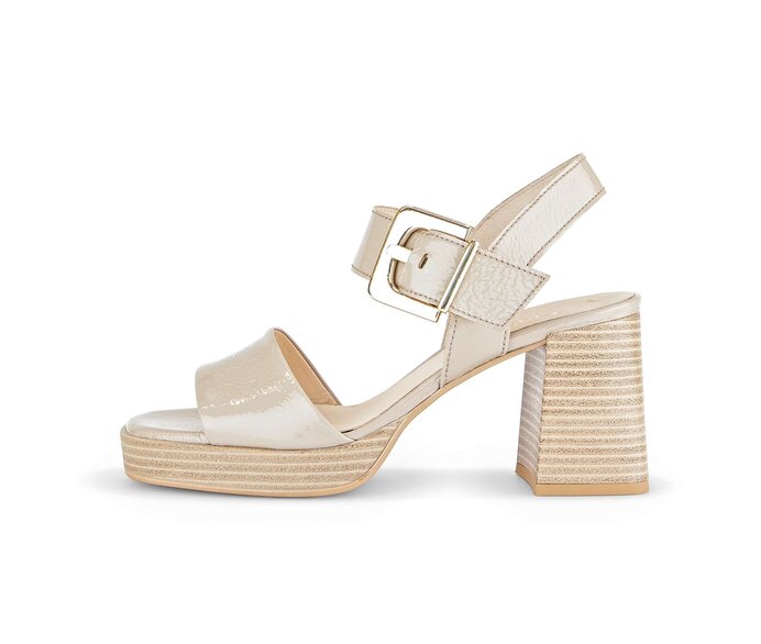 Platform sandal beige #0