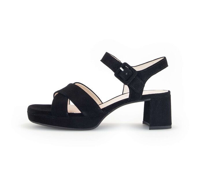 Sandalo con plateau nero #0