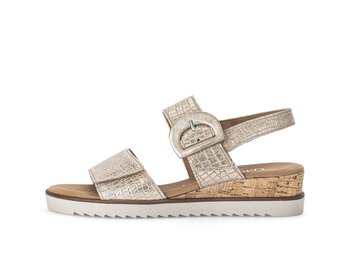 Keilsandalette gold