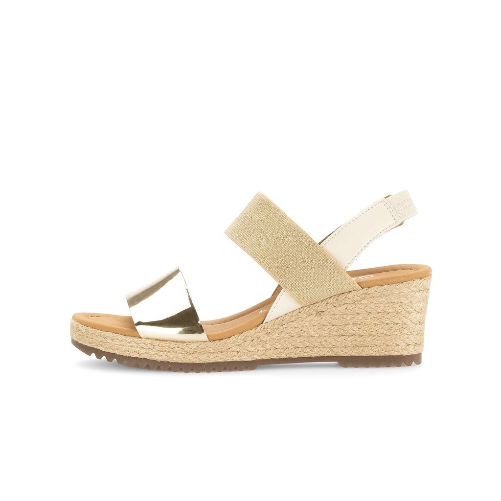 Pius Gabor Keilsandalette gold