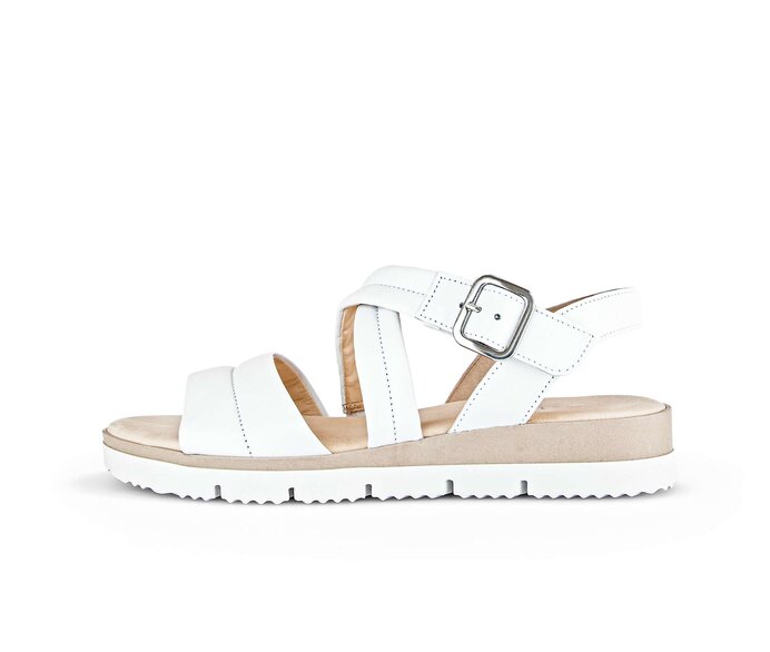 Sandalo con cinturino bianco #0
