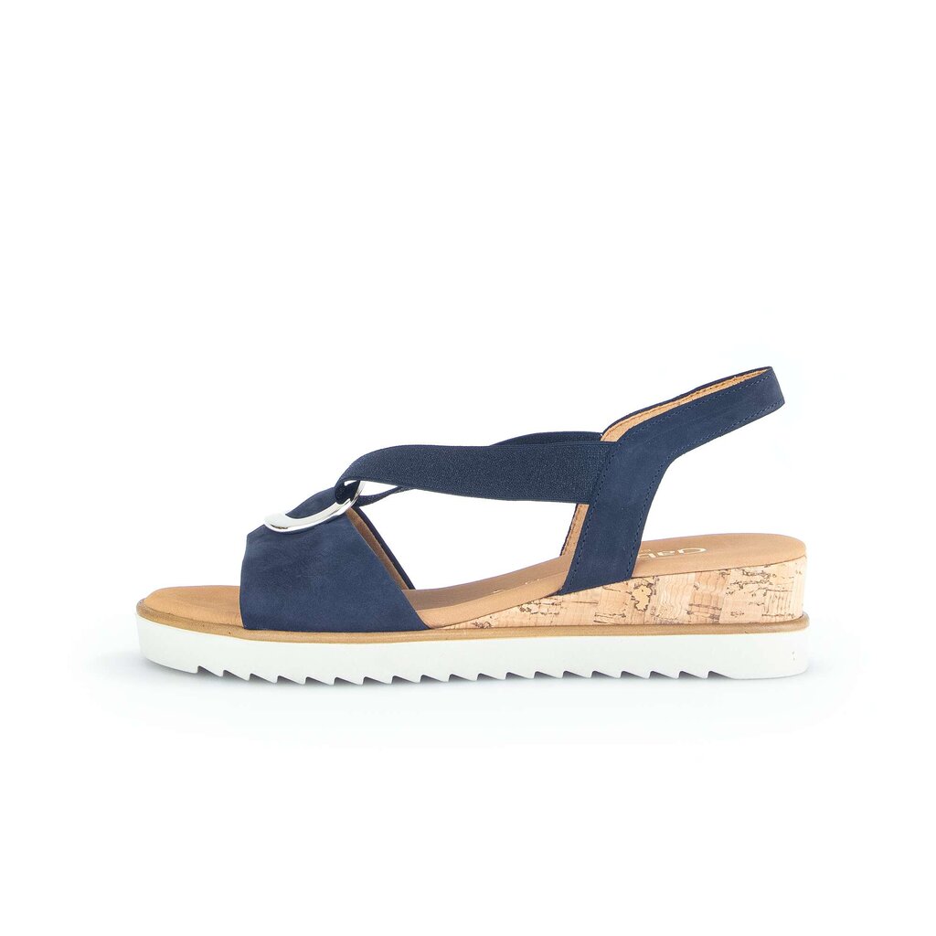 Pius Gabor Keilsandalette blau