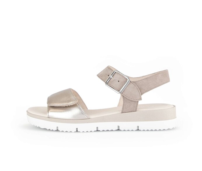 Sandal met riempjes beige #0
