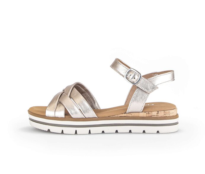 Keilsandalette gold #0