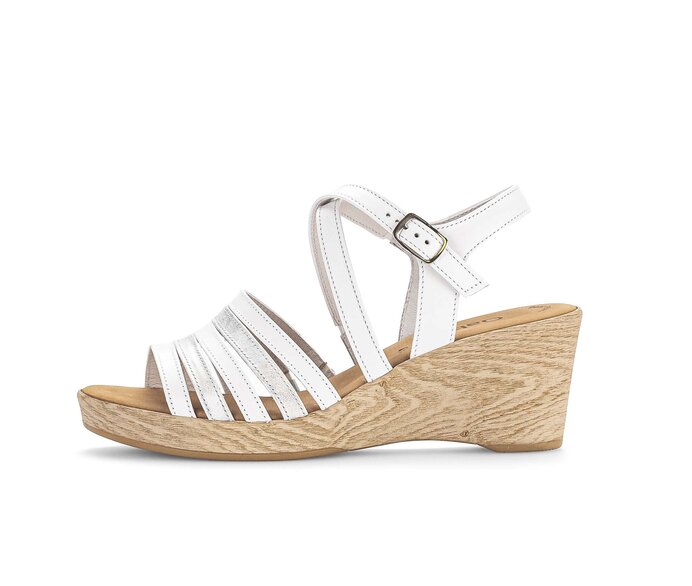 Sandalo bianco zeppa hot sale