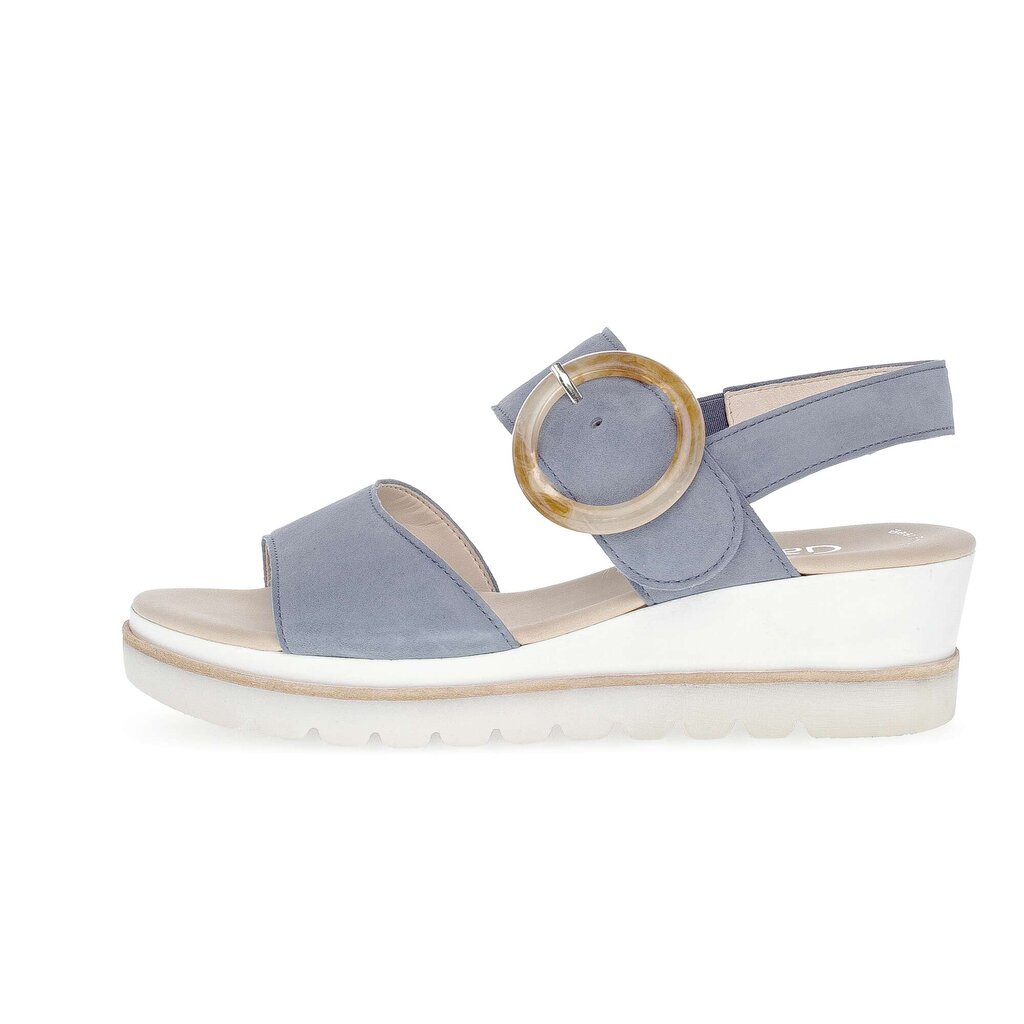 Pius Gabor Keilsandalette blau