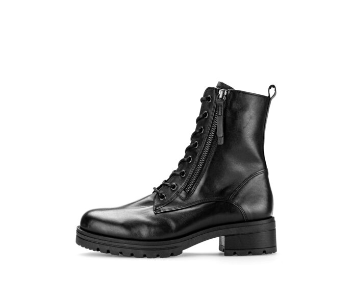 Schnürstiefelette schwarz #0