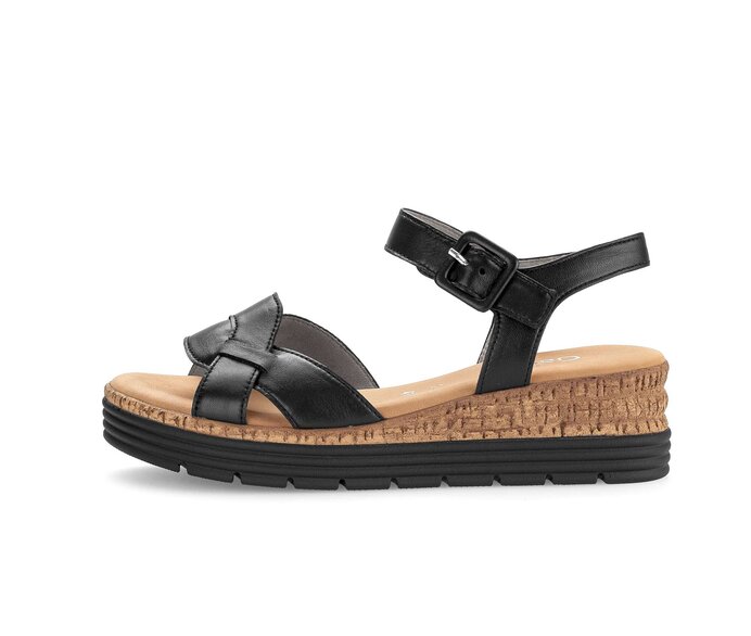 Keilsandalette schwarz #0