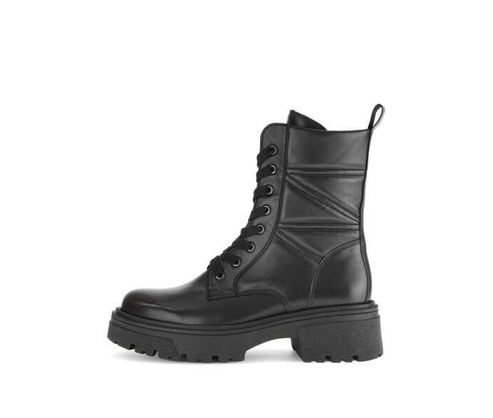 Enkellaarsjes met veter zwart #0