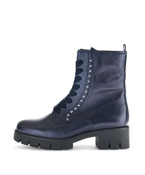 Schnürstiefelette blau