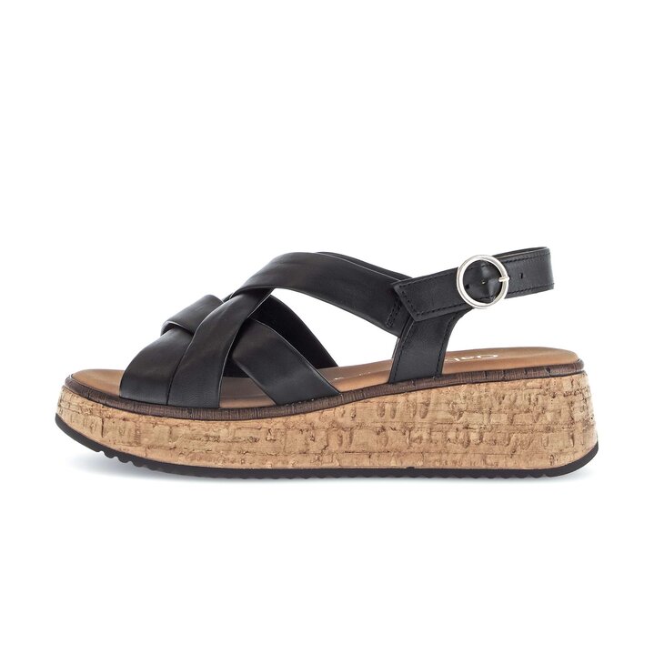 Platåsandaler svart #0