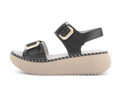 Sandalo con plateau nero