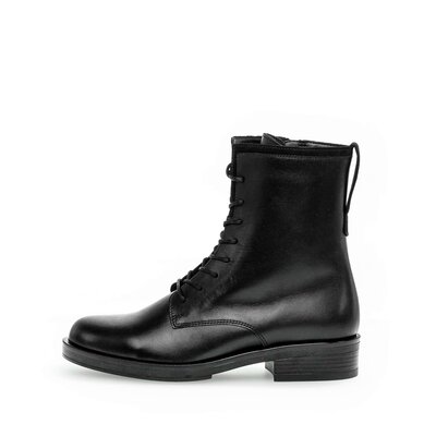 Enkellaarsjes met veter zwart