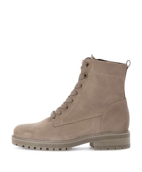 Schnürstiefelette beige