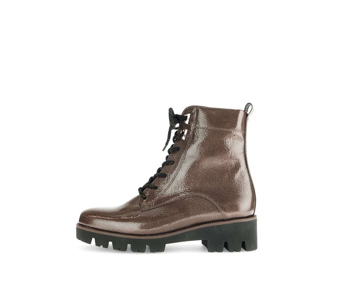 Enkellaarsjes met veter bruin #0