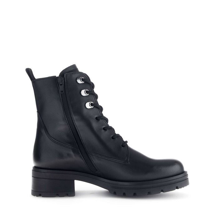 Schnürstiefelette schwarz #1