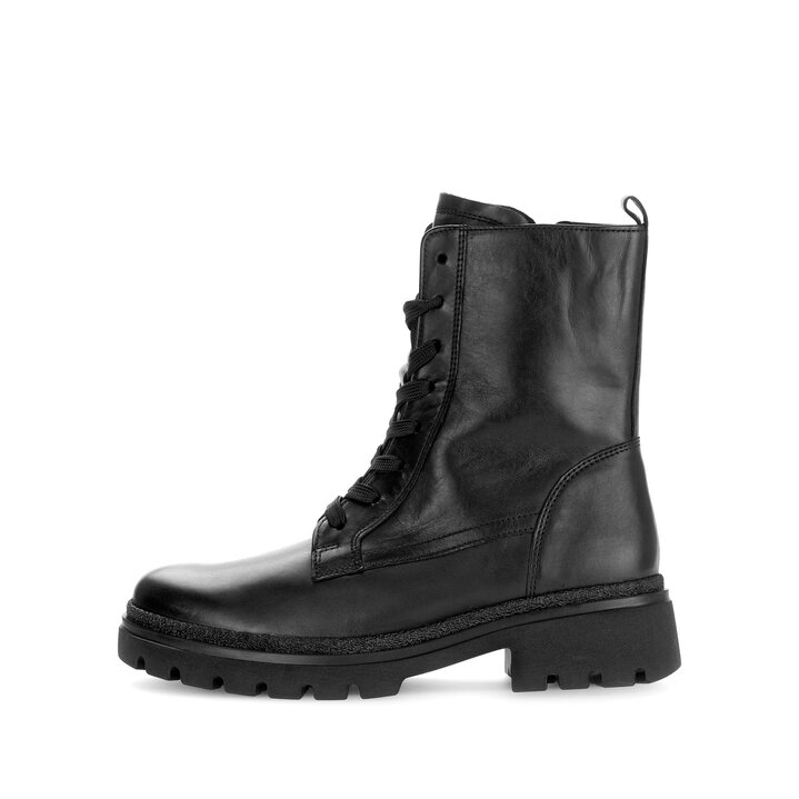 Schnürstiefelette schwarz #0