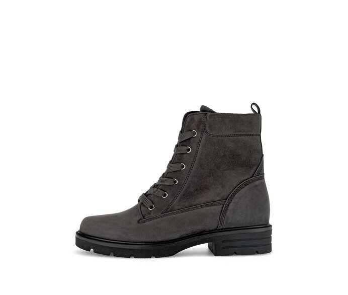 Enkellaarsjes met veter grijs #0