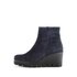 Bottine plateau bleu